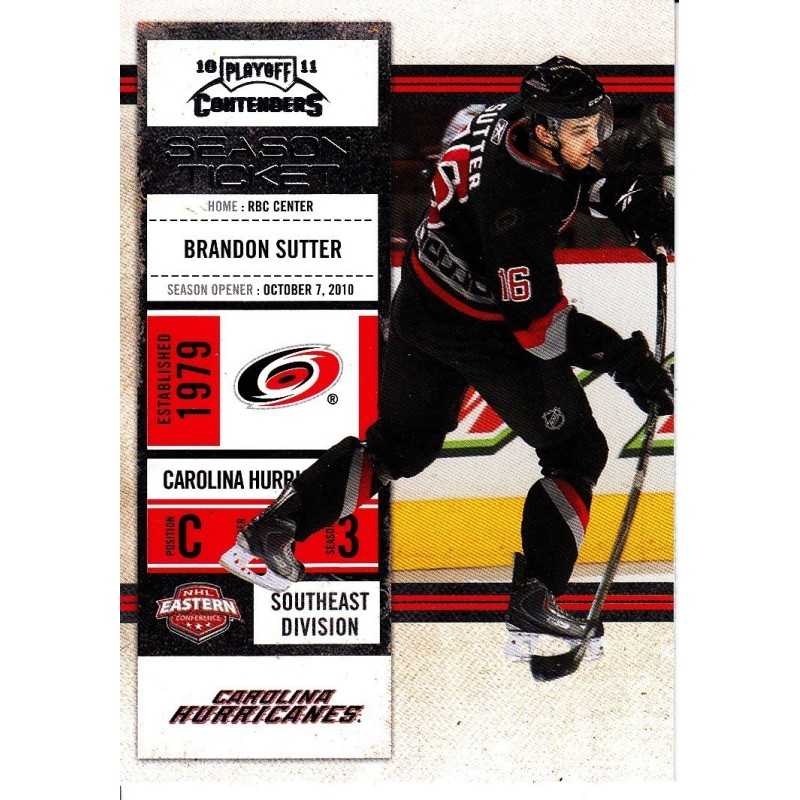 BRANDON SUTTER 2010-11 PANINI CONTENDERS